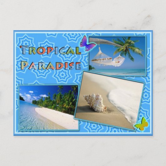 Carte Postale Paradis tropical (Devant)
