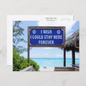 Carte Postale Paradis tropical (Devant / Derrière)