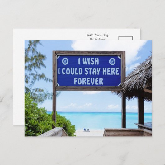 Carte Postale Paradis tropical (Devant / Derrière)