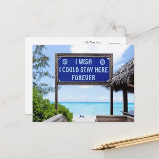 Carte Postale Paradis tropical (Devant/Arrière en situation)