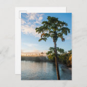 Carte Postale Paradis Tropical Au Coucher Du Soleil, Fidji (Devant / Derrière)