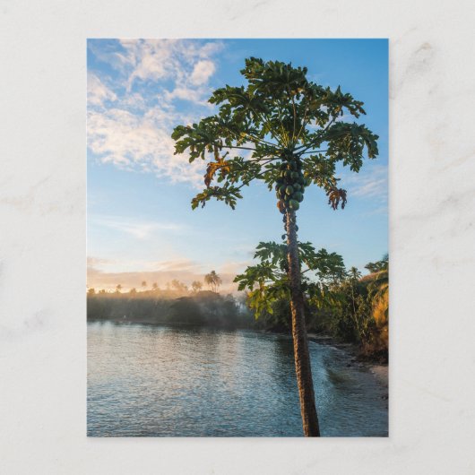 Carte Postale Paradis Tropical Au Coucher Du Soleil, Fidji (Devant)