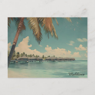 Carte Postale Paradis tropical aux Maldives – Évasion de luxe su