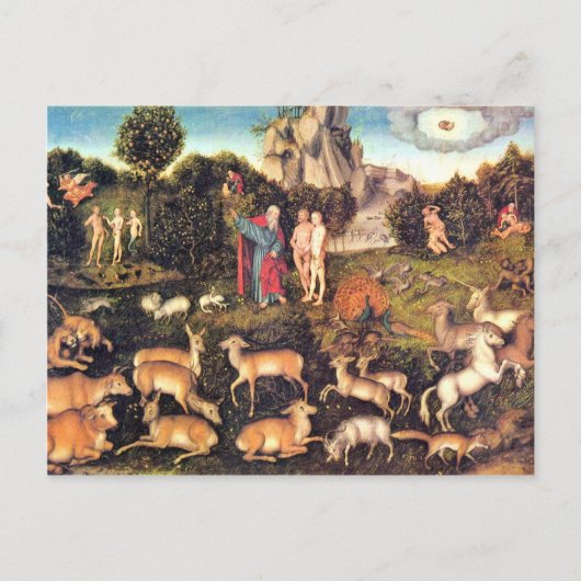 Carte Postale Paradise De Cranach D. Ä. Lucas (Meilleure Qualité (Devant)
