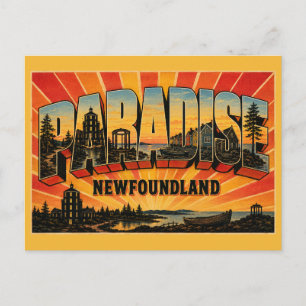 Carte Postale Paradise Terre-Neuve Ville Pittoresque