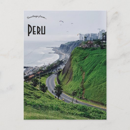 Carte Postale Paragliders in Peru (Devant)
