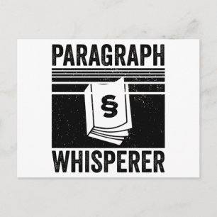 Carte Postale Paragraphes Whisperer Avocat idée cadeau