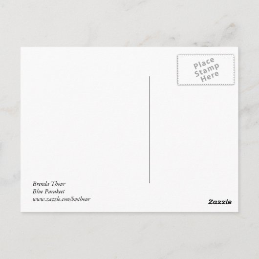 Carte postale Parakethe bleu (Dos)