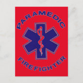 Carte Postale Paramedic du pompier (Devant)