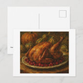 Carte Postale Paramètre De Table Thanksgiving, (Devant / Derrière)
