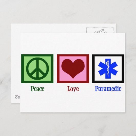 Carte Postale Paramètre Peace Love (Devant / Derrière)