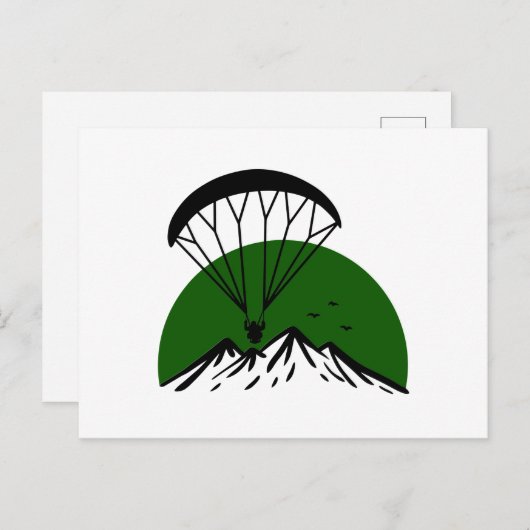 Carte Postale Paramotor Retro Vintage (Devant / Derrière)