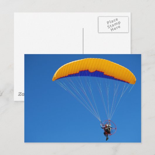 Carte Postale Parapente propulsé (Devant / Derrière)