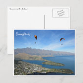 Carte Postale parapente queenstown (Devant / Derrière)