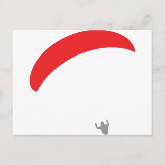 Carte Postale parapente rouge - parapente