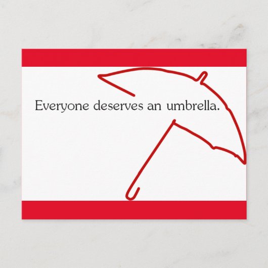 Carte Postale Parapluie (Devant)