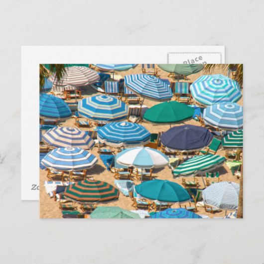 Carte Postale Parapluie 4 (Devant / Derrière)