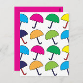 Carte Postale Parapluie coloré (Devant / Derrière)