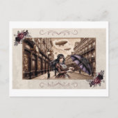Carte postale parapluie dirigeable Steampunk victo (Devant)