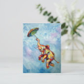 Carte Postale Parapluie éléphant (Debout devant)