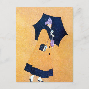 Carte Postale Parapluie et neige par C Coles Phillips