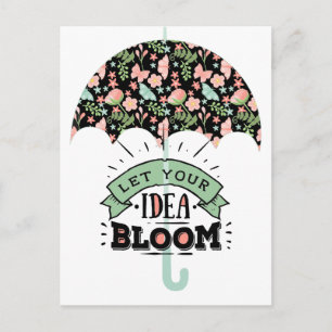 Carte Postale Parapluie Idea Bloom