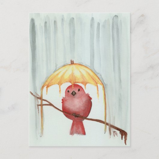 Carte Postale Parapluie jaune (Devant)