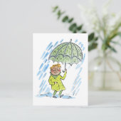 Carte Postale Parapluie musical (Debout devant)