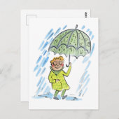 Carte Postale Parapluie musical (Devant / Derrière)