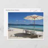 Carte Postale parapluie relax boracay (Devant / Derrière)