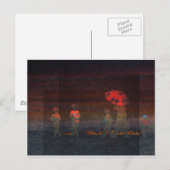 Carte Postale Parapluie rouge (Devant / Derrière)