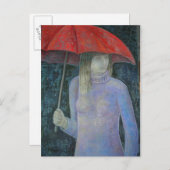 Carte Postale Parapluie rouge 2013 (Devant / Derrière)