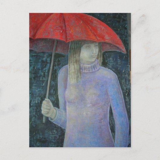 Carte Postale Parapluie rouge 2013 (Devant)