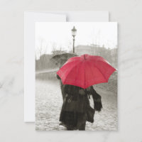 Parapluie rouge Photographie noir et blanc