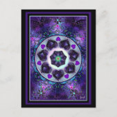 Carte Postale Parapluie violet & coeurs.7 (Devant)