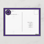 Carte Postale Parapluie violet & coeurs.7 (Dos)