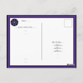 Carte Postale Parapluie violet & coeurs.7 (Dos)