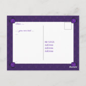 Carte Postale Parapluie violet & coeurs .7 (Dos)