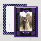 Carte Postale Parapluie violet & coeurs .7 (Devant / Derrière)