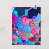 Carte Postale Parapluies colorées dans Vieux Hull Québec (Devant / Derrière)