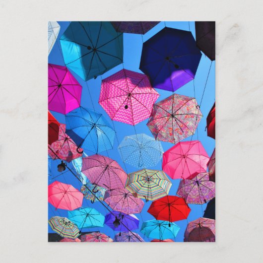 Carte Postale Parapluies colorées dans Vieux Hull Québec (Devant)