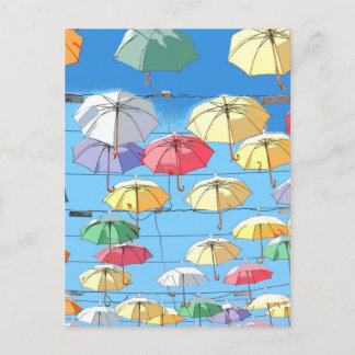 Carte Postale Parapluies colorés