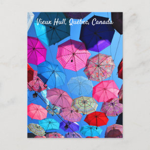 Carte Postale Parapluies Colorés à Vieux Hull Québec