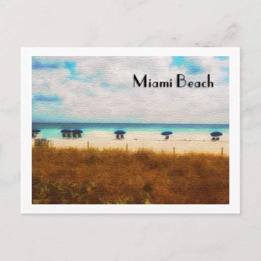Carte Postale Parapluies de Miami Beach (Devant)