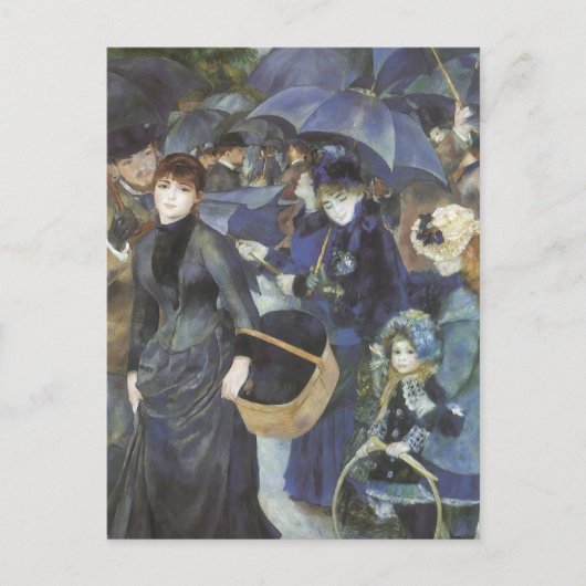 Carte Postale Parapluies de Pierre Renoir, Impressionnisme Vinta (Devant)