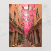 Carte Postale Parapluies roses à Grasse Côte d'Azur (Devant)