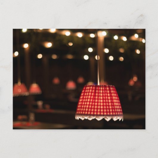 CARTE POSTALE PARAPLUIES ROUGES ATTACHES A LA FÊTE D'AUTOMNE DE (Devant)