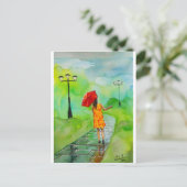 CARTE POSTALE PARAPLULA ROUGE (Debout devant)