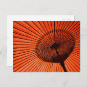 Carte Postale Parasol rouge : Japon (Devant / Derrière)