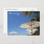 Carte Postale parasols boracay relaxants (Devant / Derrière)